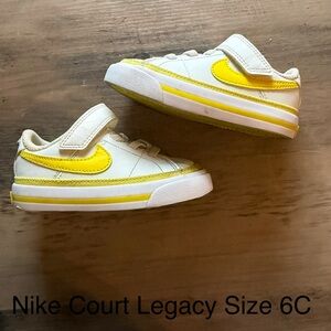 Nike Kids Sneakers - White and Bright Yellow